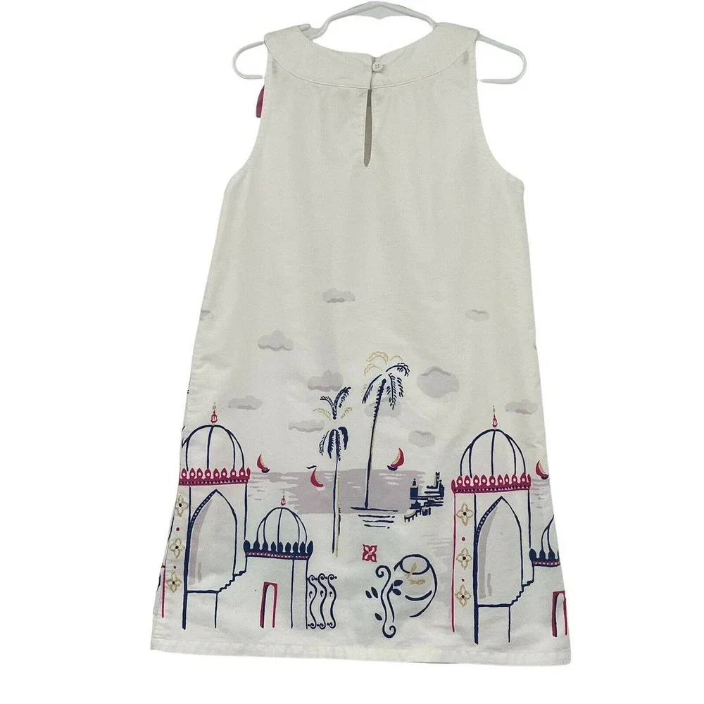 Gymboree Desert Dreams Paradise Palace Scenic Dress White Summer Size 6‎